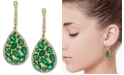 EFFY Collection EFFY&reg; Emerald (3-1/2 ct. t.w.) & Diamond (3/8 ct. t.w.) Drop Earrings in 14k Gold